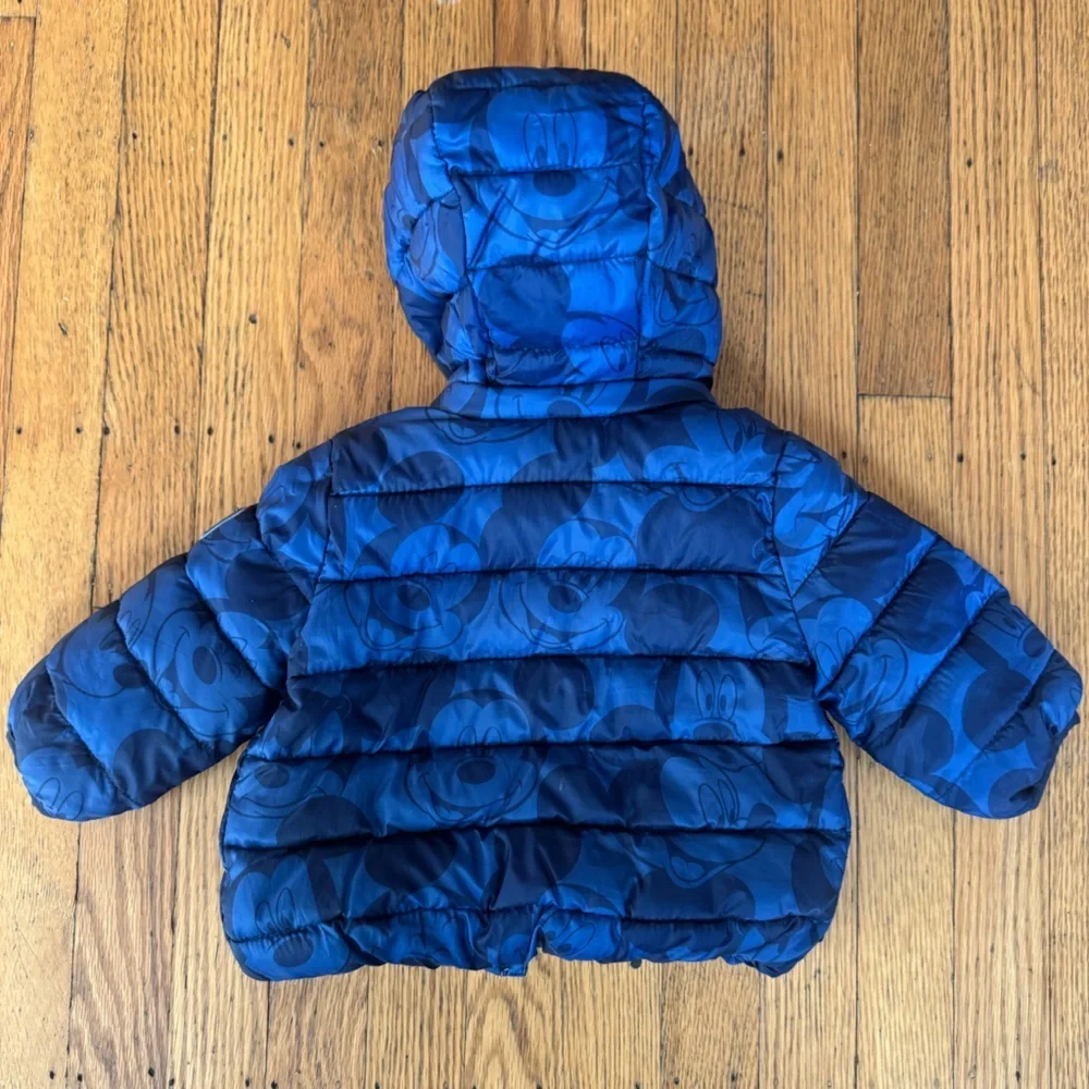 Baby GAP Disney Navy Blue Puffer Jacket size 0-6 months